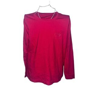 Nice Vineyard Vines Pink Women's red and gold Long Sleeve Pocket Logo Size mediu